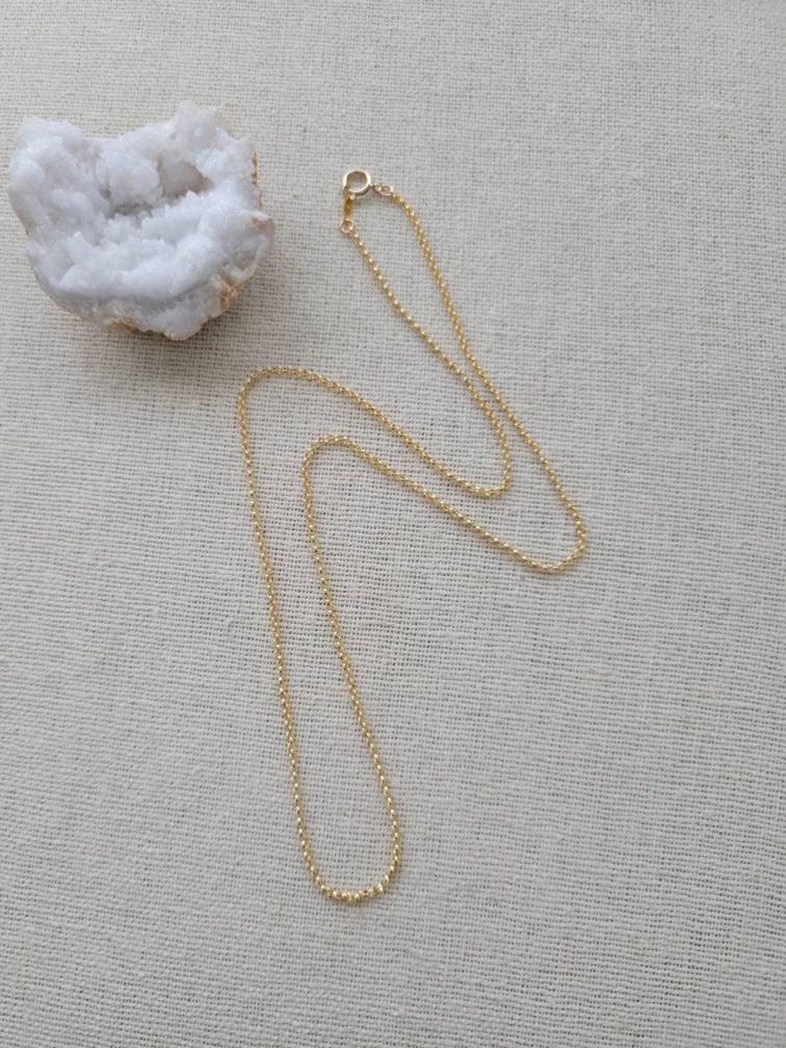 14k Gold Filled Rolo Chain // 14kgf stamp of authentication