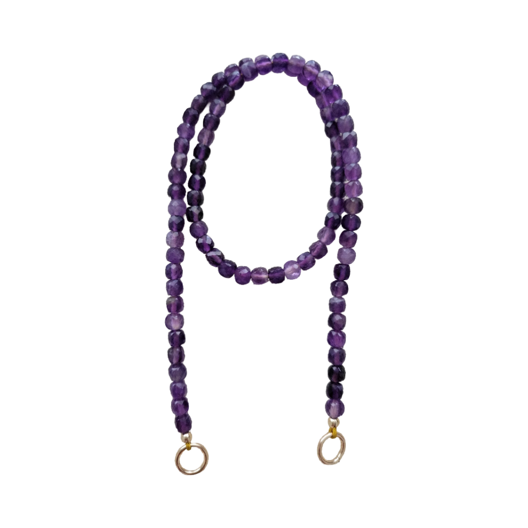 Amethyst Carabiner Necklace // 6mm