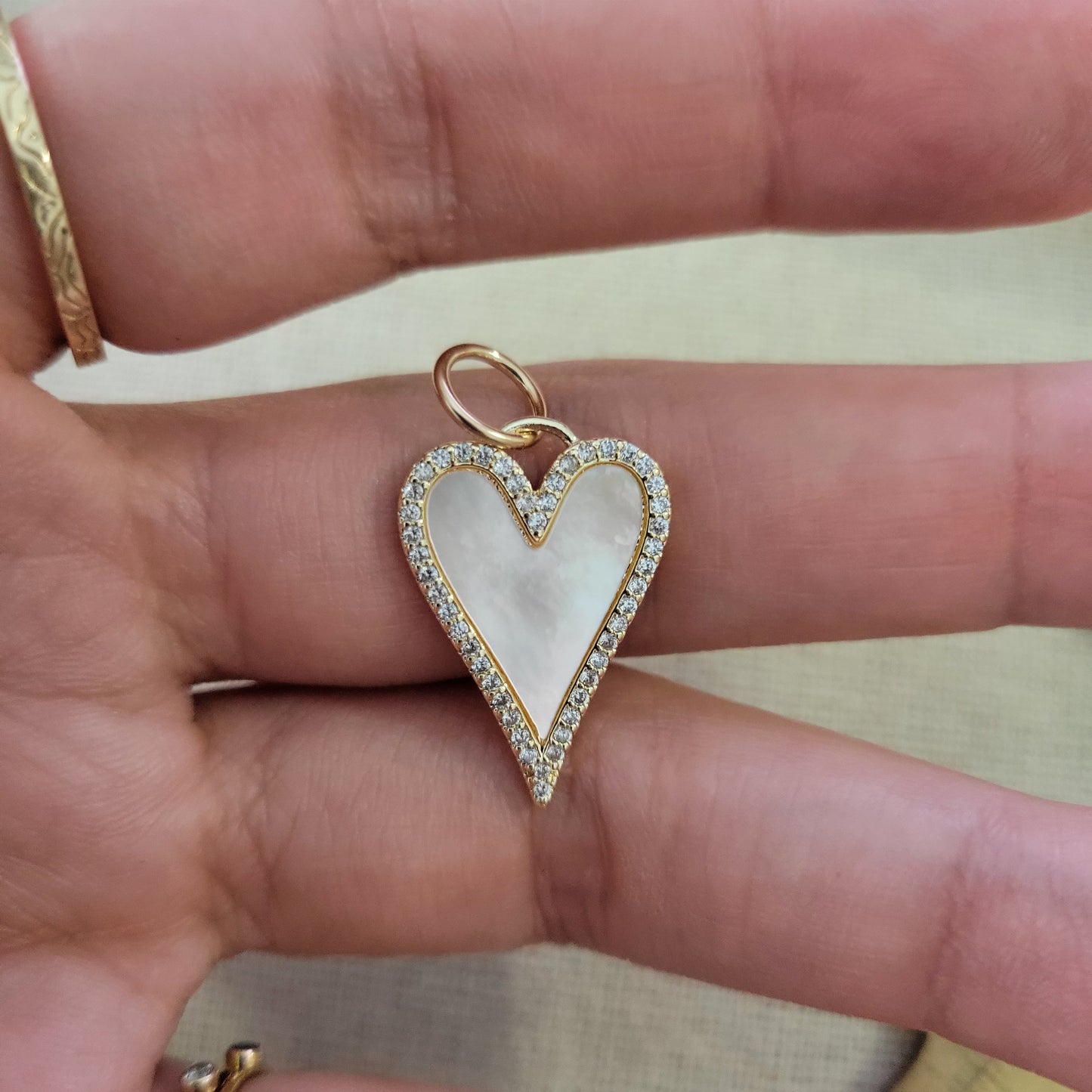 Heart CZ Charm