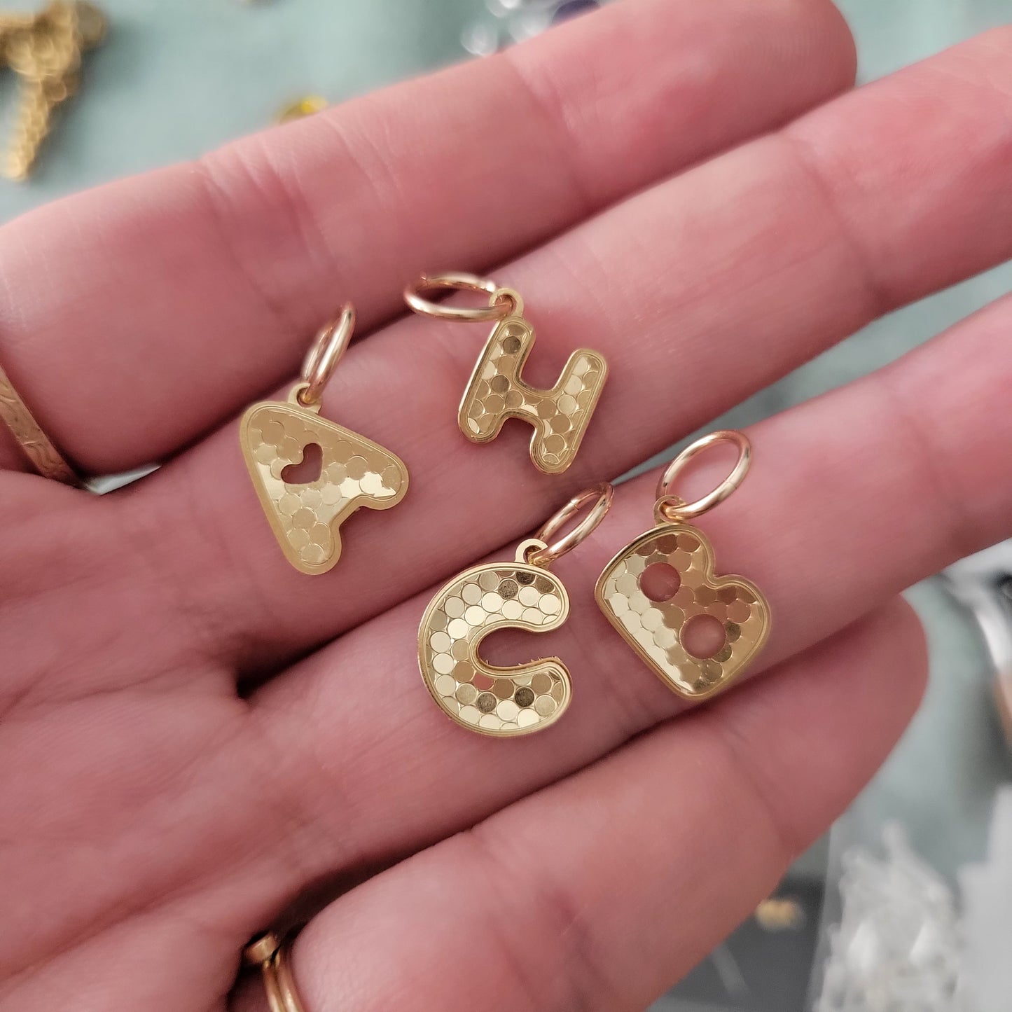 Disc Letter Charm