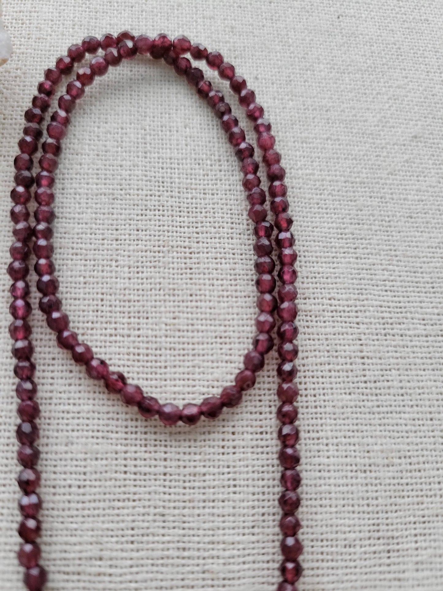 Garnet Carabiner Necklace // 3mm