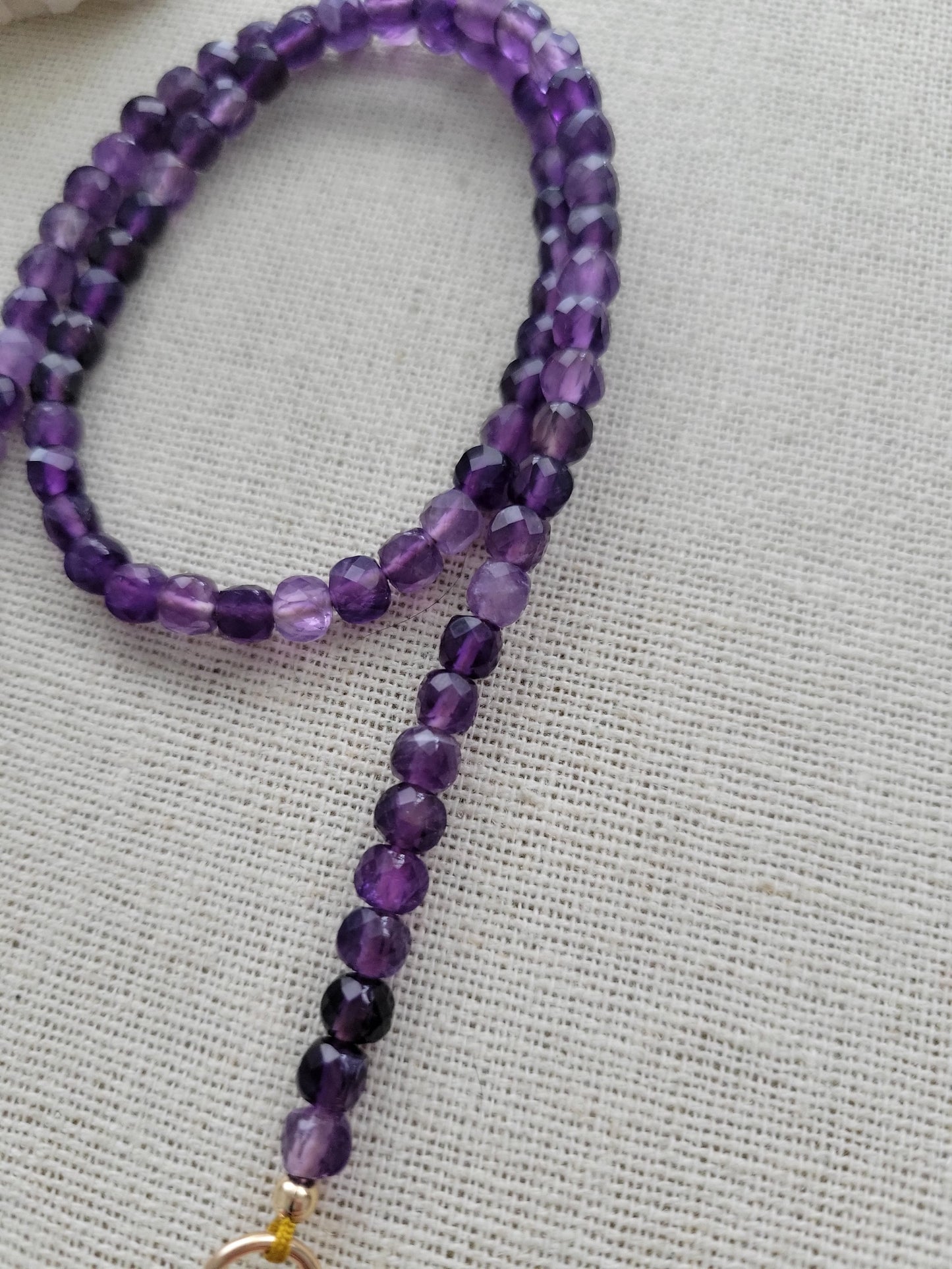 Amethyst Carabiner Necklace // 6mm