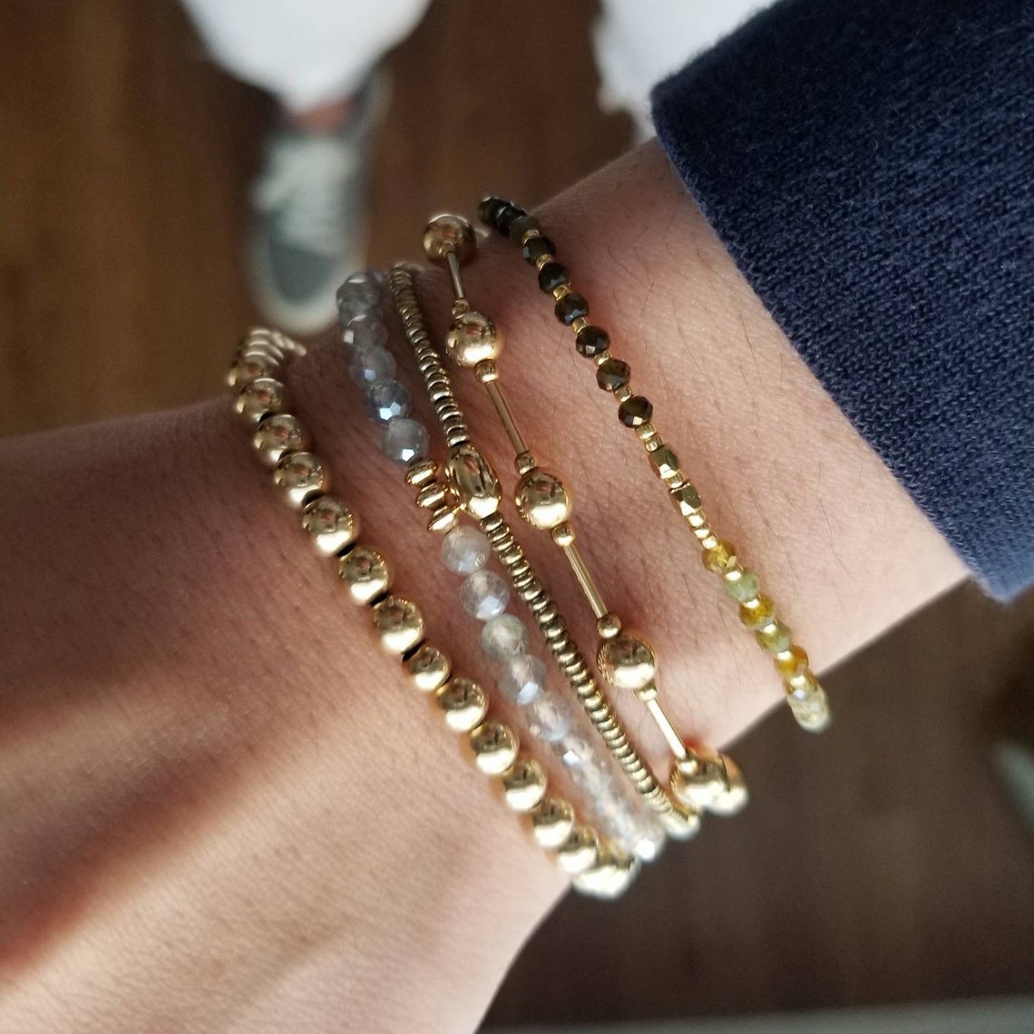 14K Gold Filled Bracelets // Beaded