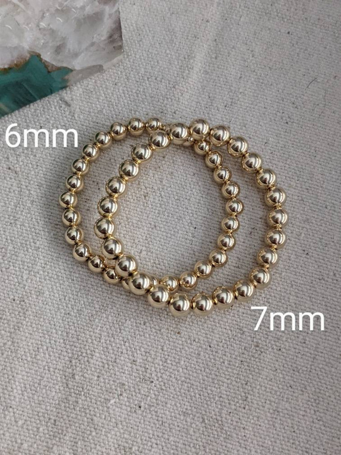 14k Gold Filled Bracelet // 6mm // 7mm