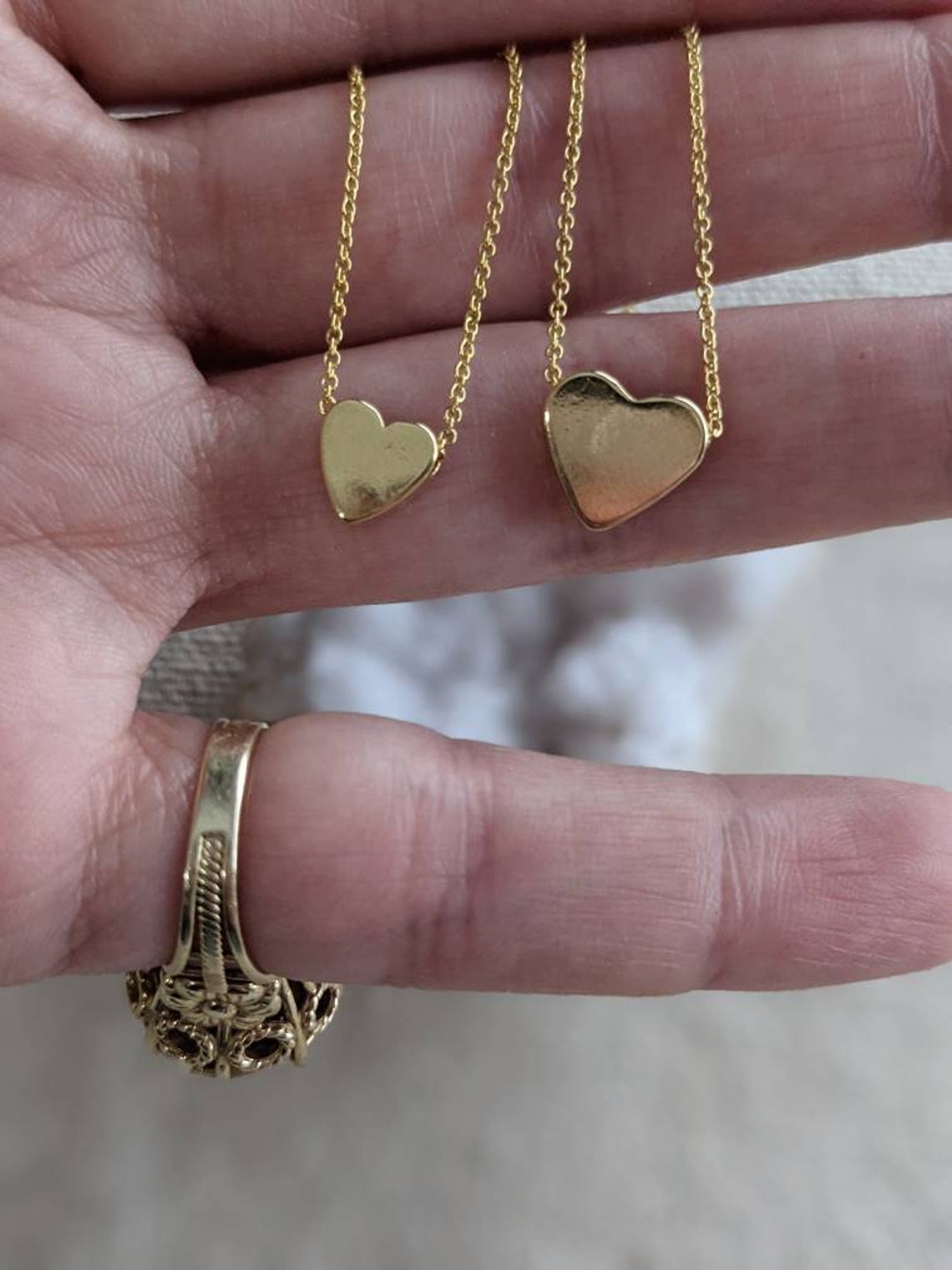 14k Gold Filled Heart Necklace // Charm