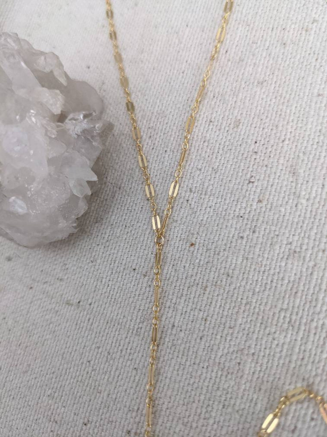 14k Gold Filled Y Necklace