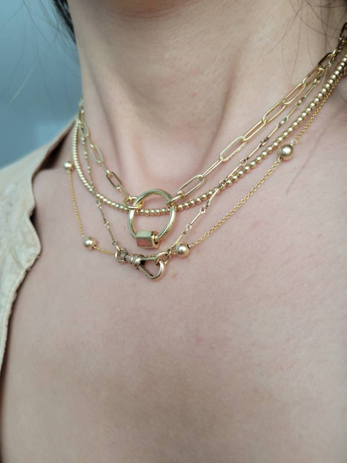 14k Gold Filled Ball Chain Necklace