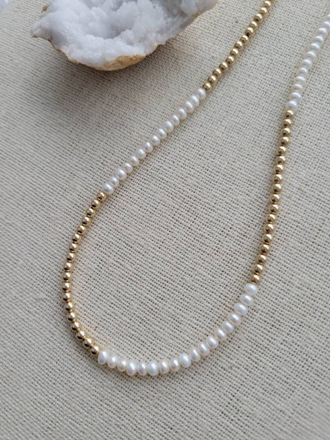 Pearl & 14k Gold Fill Necklace