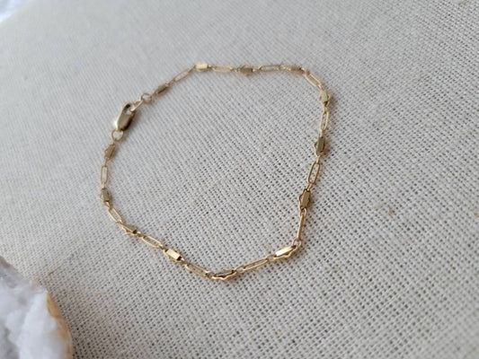 Chain Pattern 14k Gold Filled Bracelet