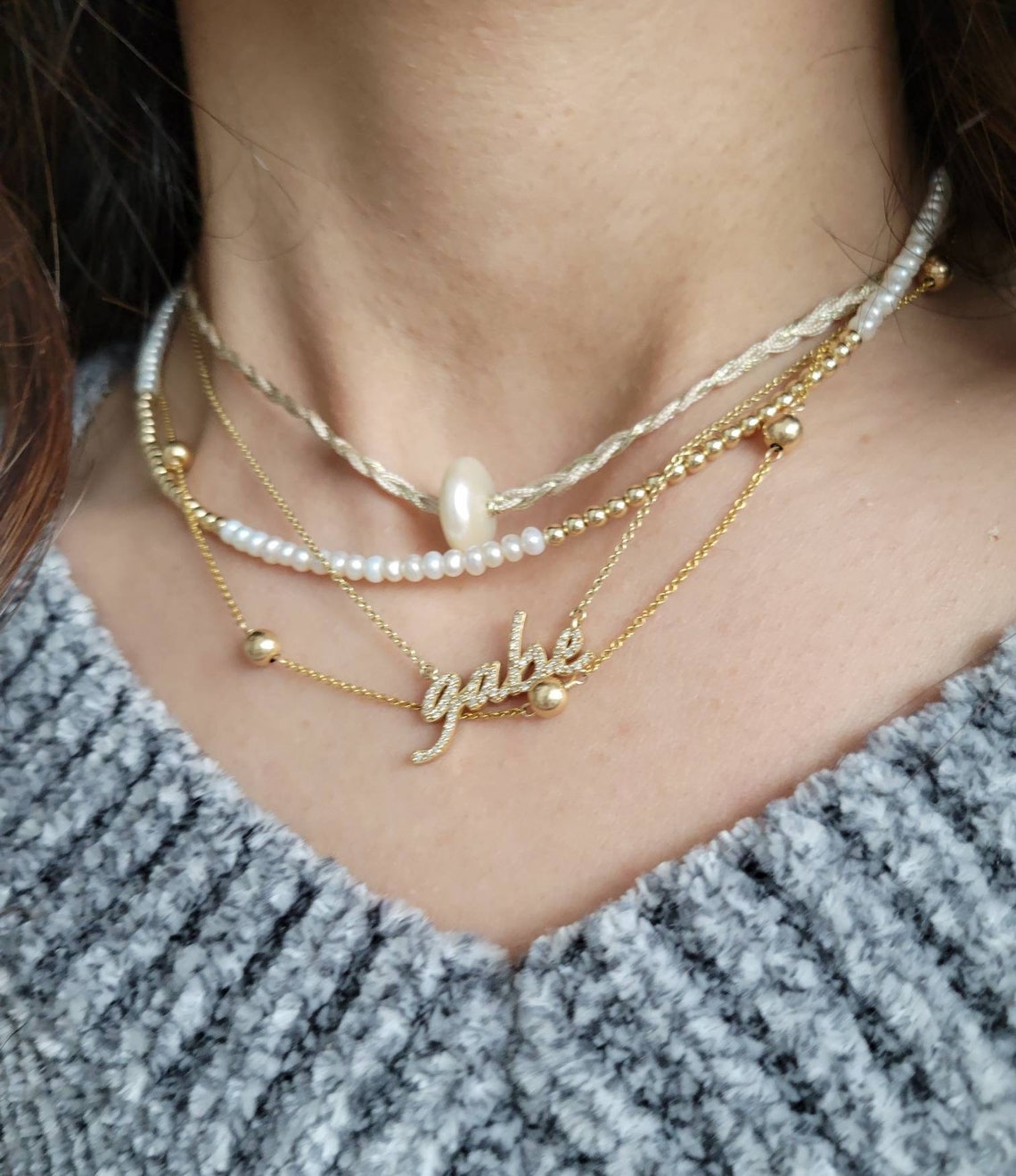 Pearl & 14k Gold Fill Necklace