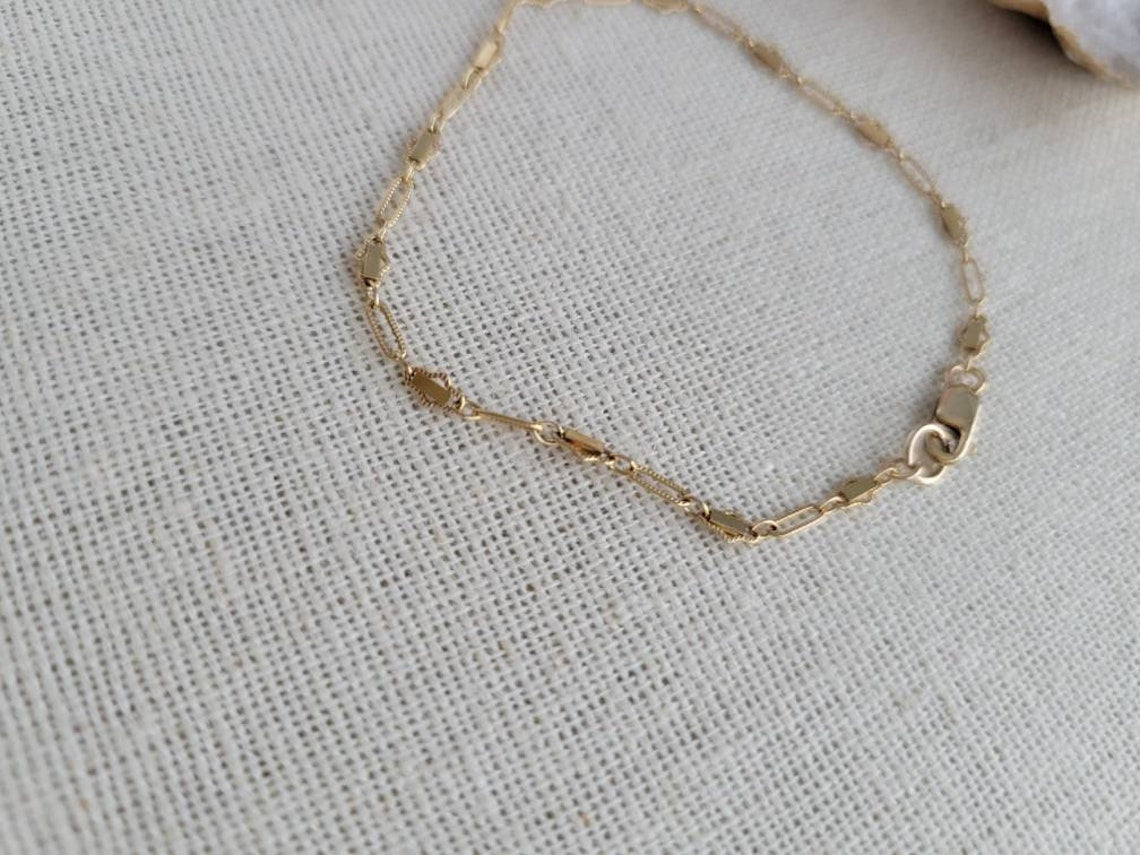 Chain Pattern 14k Gold Filled Bracelet