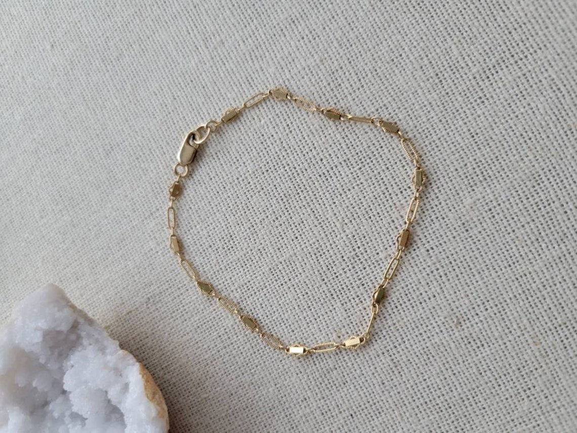 Chain Pattern 14k Gold Filled Bracelet